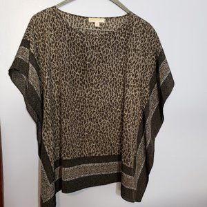 MICHAEL Michael Kors Flutter-Sleeve Blouse L/XL